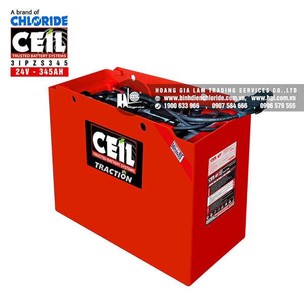 Bình điện xe nâng CEIL (Chloride) 24V - 345Ah 3IPZS345