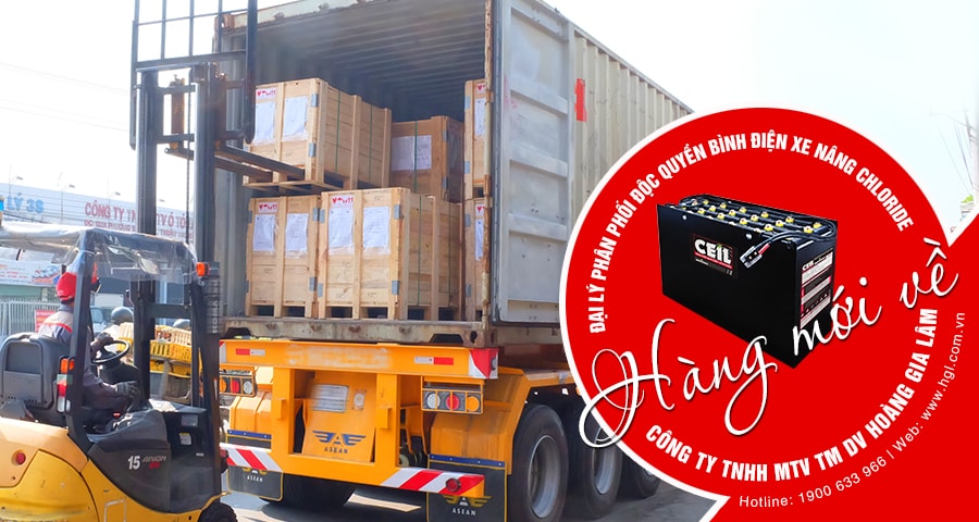 Hàng mới về 12/2019: Bình điện xe nâng CEIL (CHLORIDE)