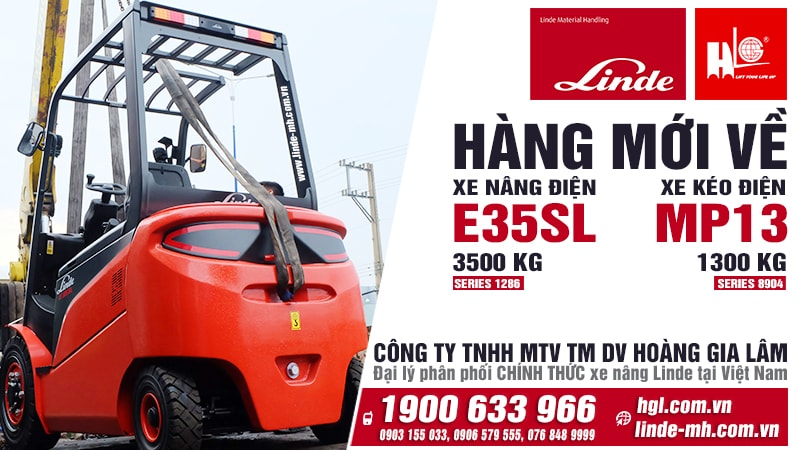 Hàng mới về 4.2020: Xe nâng điện Linde E35SL, MP13 mới 100%