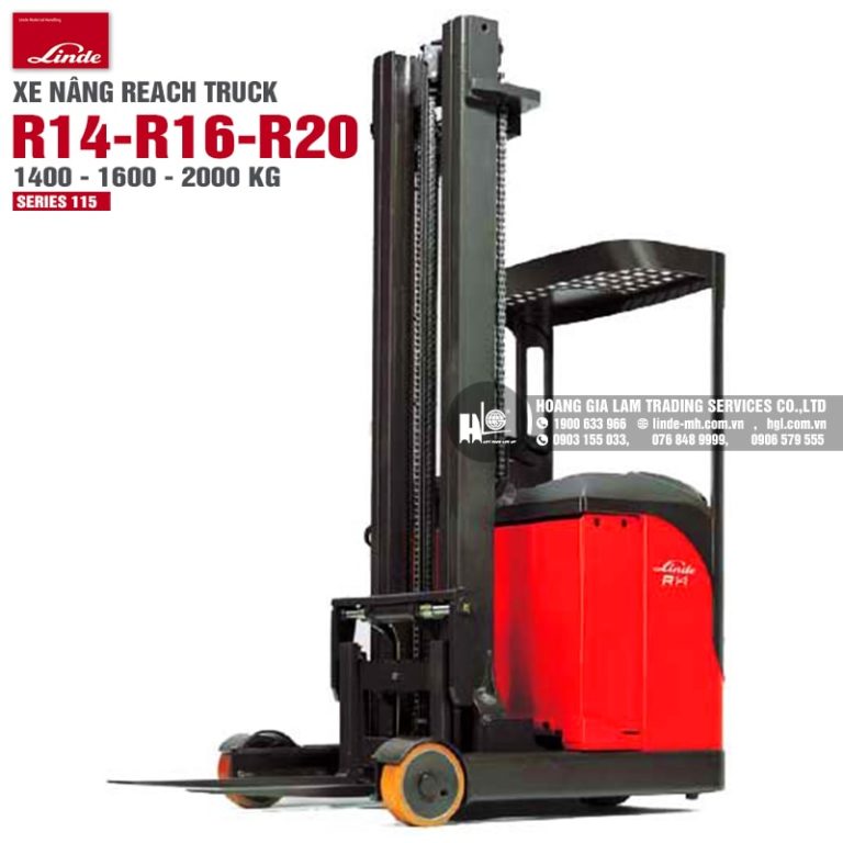 Xe nâng reach truck Linde R14 - R20 (Series 115) mới 100%