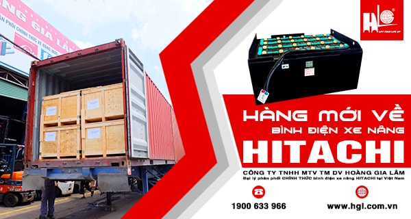 Hàng mới về 9.2020: Container bình điện xe nâng HITACHI (Thái Lan)
