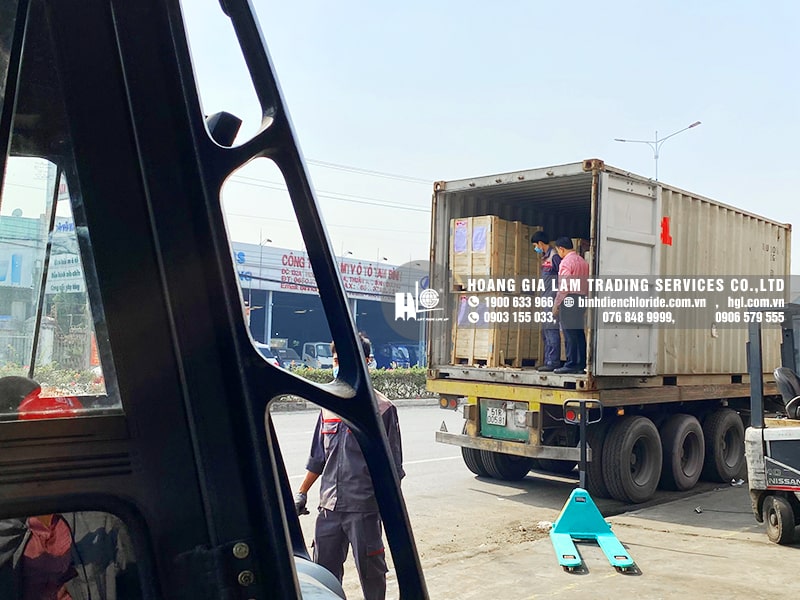 Hàng mới về 1.2021: Container bình điện xe nâng CEIL (CHLORIDE)