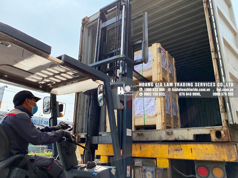 Hàng mới về 1.2021: Container bình điện xe nâng CEIL (CHLORIDE)