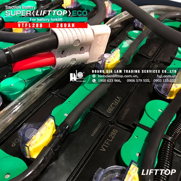 Bình điện xe nâng LIFTTOP 48V-280Ah VTFL280 (Châm nước cất trung tâm)