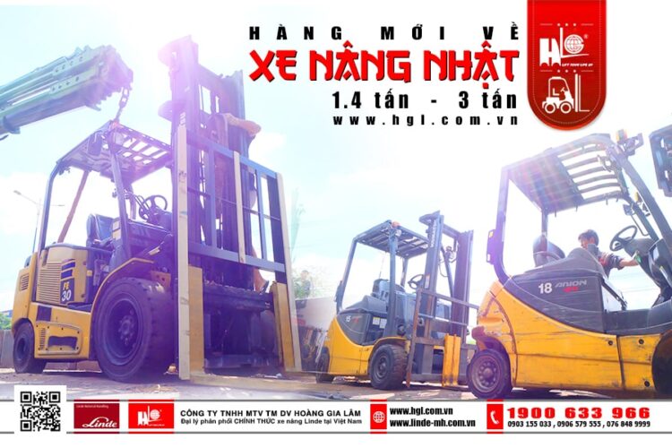 Hàng mới về 4.2021: Container xe nâng Nhật 1.4 tấn – 3 tấn