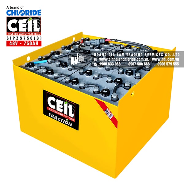 Bình điện xe nâng CEIL (Chloride) 48V - 750Ah 6IPZS750 (B)
