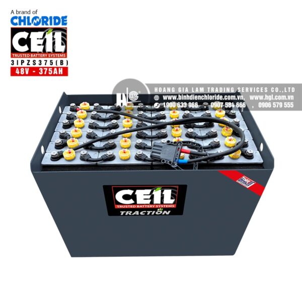 Bình điện xe nâng CEIL (Chloride) 48V - 375Ah 3IPZS375 (B)