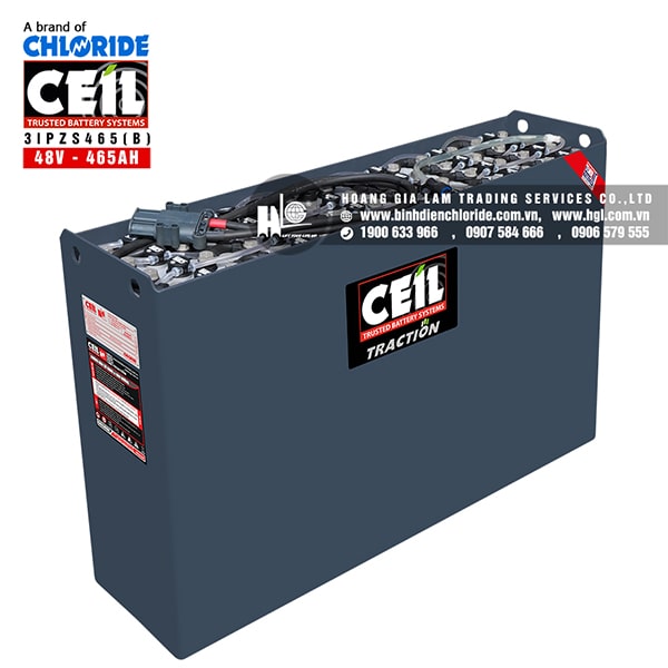 Bình điện xe nâng CEIL (Chloride) 48V - 465Ah 3IPZS465 (B)