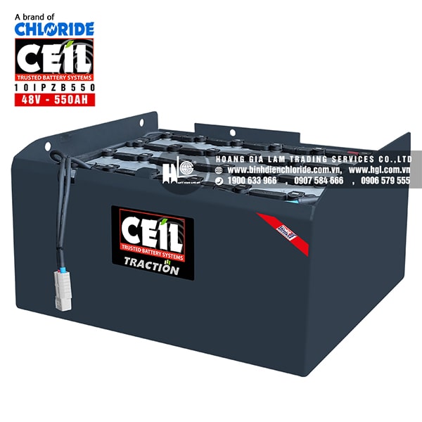 Bình điện xe nâng CEIL (Chloride) 48V - 550Ah 10IPZB550