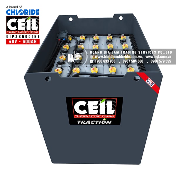 Bình điện xe nâng CEIL (Chloride) 48V - 600Ah 6IPZB600 (B)