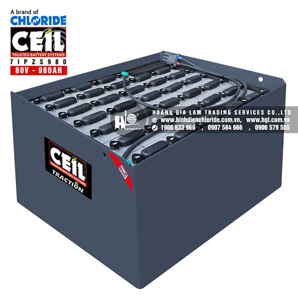 Bình điện xe nâng CEIL (Chloride) 80V - 980Ah 7IPZS980