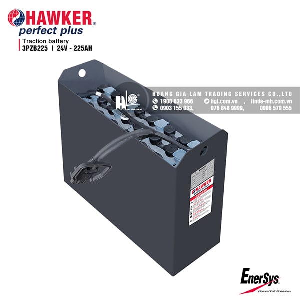 Bình điện xe nâng HAWKER 24V - 225Ah 3PZB225