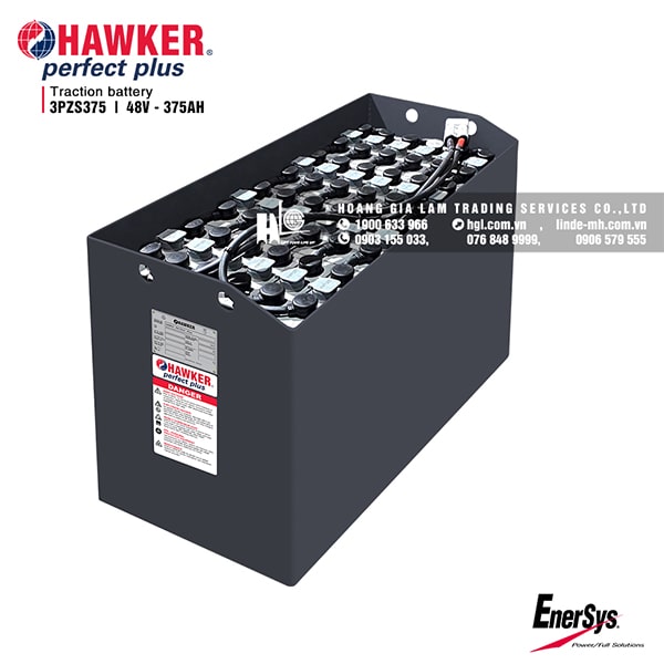 Bình điện xe nâng HAWKER 48V - 3755Ah 3PZS375