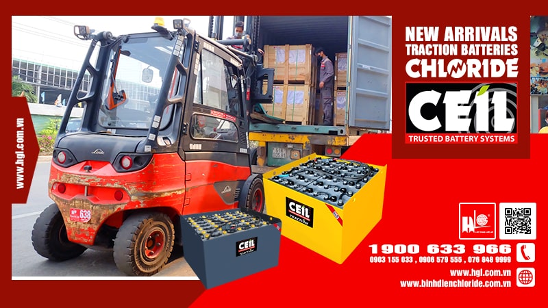 Hàng mới về 1.2022: Container bình điện xe nâng CEIL (CHLORIDE)