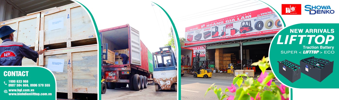 Hàng mới về 3.2022: Container bình điện xe nâng LIFTTOP (HITACHI)