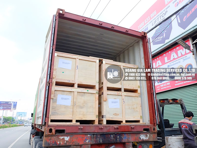 Hàng mới về 3.2022: Container bình điện xe nâng LIFTTOP (HITACHI)