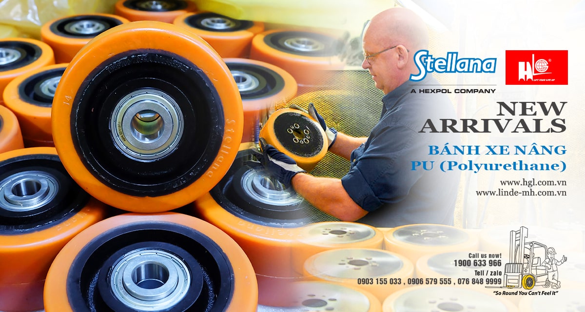 Bên cạnh đó, bánh xe nâng Stellana còn có các ưu điểm sau