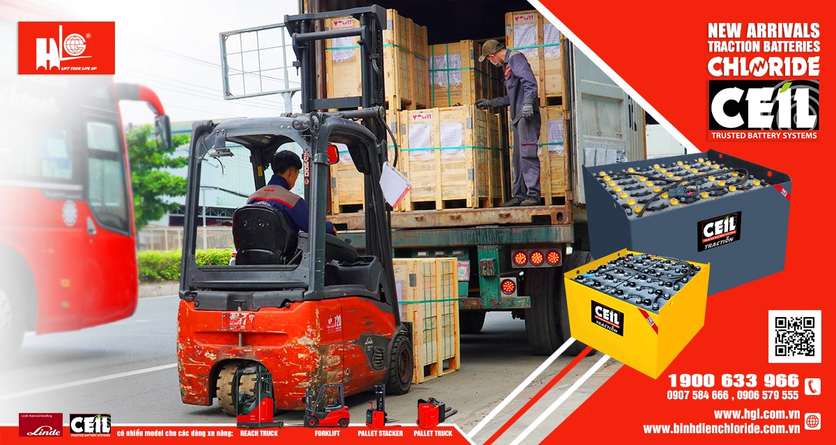 Bình điện xe nâng CEIL (CHLORIDE) | Hàng mới về 5.2023