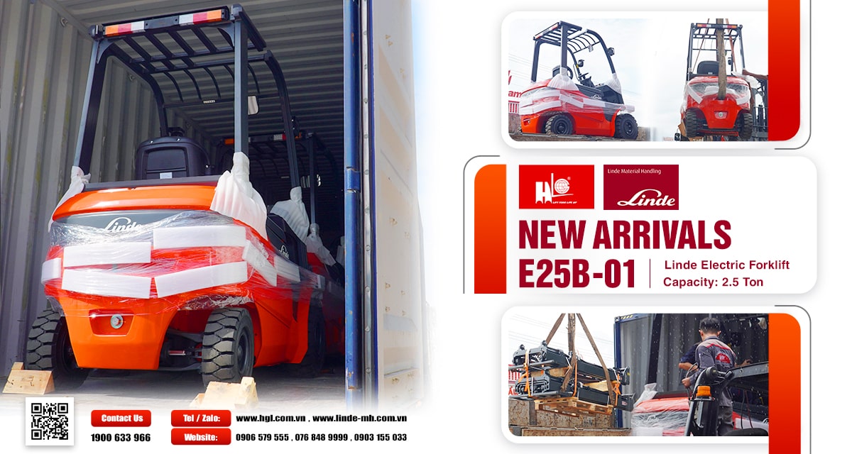 Xe nâng điện thế hệ mới Linde E25B-01 mới 100% | Hàng mới về 9.2023