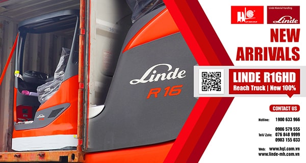 Xe nâng điện reach truck Linde R16HD mới 100% xuất xứ châu Âu | Hàng mới về (287)