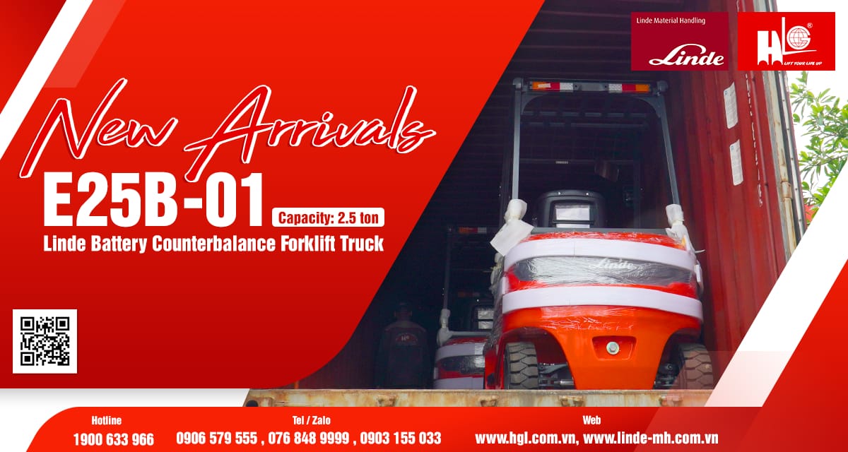 Xe nâng Linde E25B-01 mới 100% | Hàng mới về (293)