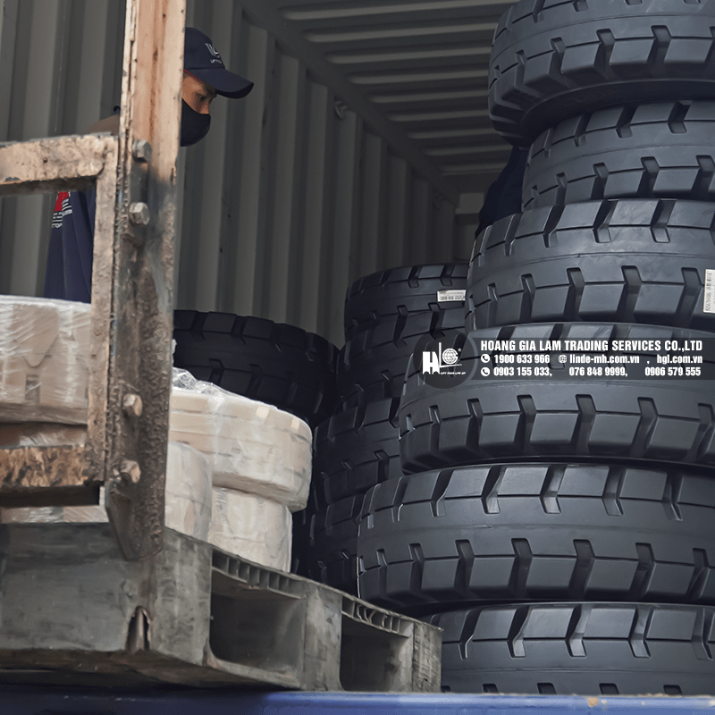 Bánh đặc xe nâng cao su GRI | Hàng mới về (307)