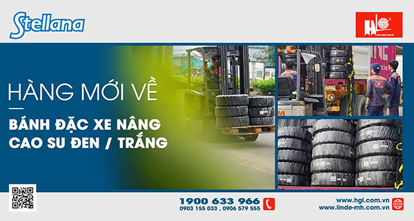 Bánh đặc xe nâng cao su Stellana | Hàng mới về (309)