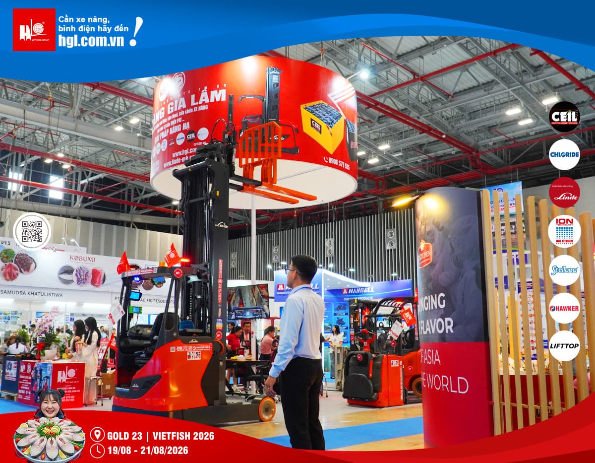 Xe nâng HGL tại Vietfish 2026 – Giải pháp nâng hạ cho ngành thủy sản