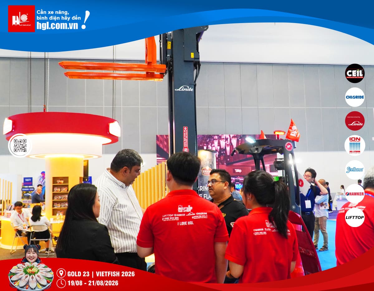 Xe nâng HGL tại Vietfish 2026 – Giải pháp nâng hạ cho ngành thủy sản