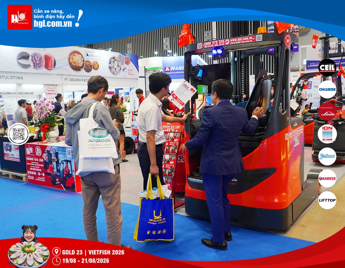 Xe nâng HGL tại Vietfish 2026 – Giải pháp nâng hạ cho ngành thủy sản